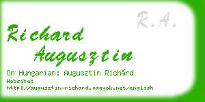 richard augusztin business card