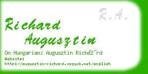 richard augusztin business card